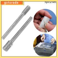 GOTORADE 5pcs ขัดและลอก ไฟล์กลม เหมาะกับ 1453 Craftsman เครื่องลับคมเลื่อยโซ่เพชร เข็มไมโครแกะสลัก เครื่องมือขัด ลับคมเลื่อยยนต์