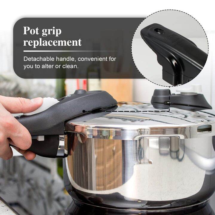 Universal Replacement Handle For Pressure Cooker, Black Plastic
