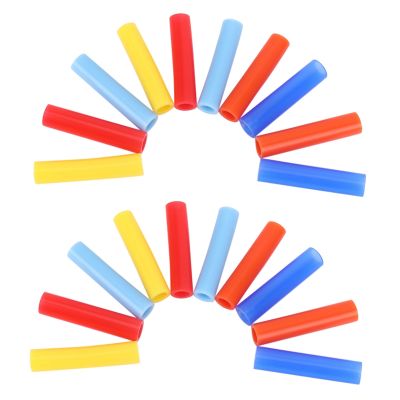 30Pcs Assorted Colors Reusable Silicone Straws Tips Covers for 0.24Inch 6mm Stainless Steel Drinking Straw