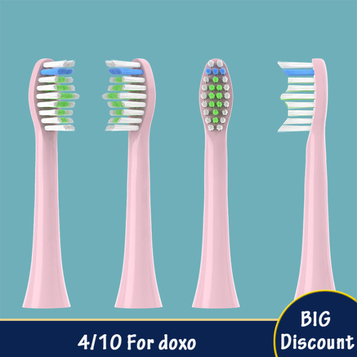 410ชิ้นชุดสำหรับ-doxo-หัวแปรงสีฟันไฟฟ้าสมาร์ทซอฟท์ดูปองท์ลึกทำความสะอาดโซนิคหัวแปรงสีฟันทันตกรรมดูแลช่องปากแปรง