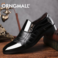 ORNGMALL รองเท้าหนังหัวแหลมสำหรับผู้ชาย,เดรสรองเท้าหนังธุรกิจลำลองรองเท้าทางการระบายอากาศรองเท้างานแต่งงานใส่ไปงานปาร์ตี้อ๊อกฟอร์ด