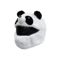 Motorcycle Helmet Cover Cartoon Panda Funny Decor Helmet Protective Cover Full Face Protection Cover for Most Full Face Helmets