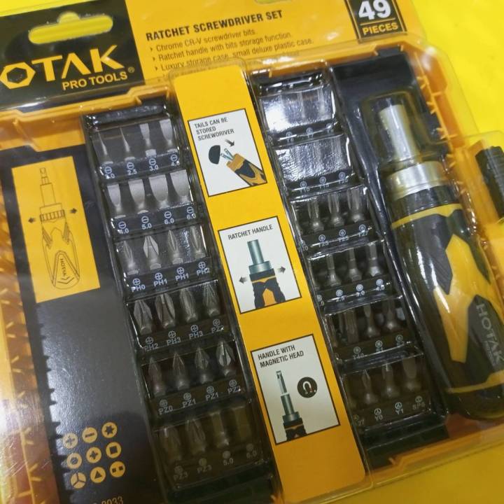 ชุดเครื่องมือประจำบ้าน-ชุดเครื่องมือ-ชุดไขควงอเนกประสงค์-49-in-1-hotak-pro-tools