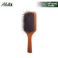 AloEx Wooden Hairbrush หวีไม้กระตุ้นการไหลเวียนของเลือดที่หนังศีรษะช่วยสร้างผมใหม่