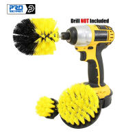 3PcsSet Electric Scrubber Brush Drill Brush Kit Plastic Round Cleaning Brush for Car Glass Car Tires BIY Bits by PROSTORMER