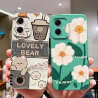 เคสโทรศัพท์สำหรับ Xiaomi Redmi Note 12R 5G เคสกันกระแทกลายหมีดอกไม้แฟชั่นน่ารักเคสสำหรับ Redmi หลังซิลิโคนนุ่มเหลวกันกระแทกกรอบกันกระแทก12 R 23076RA4BC 2023