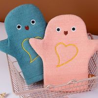 【YF】 Creative Baby Bath Gloves Children Cartoon Penguin Towel Scrubbing Body Clean Sponge Accessories Soft