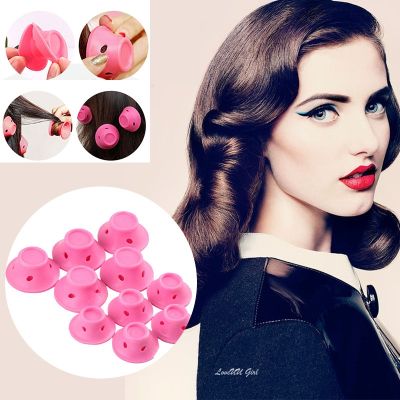 【CC】 20pcs Soft Rubber Silicone Heatless Hair Curler Twist Rollers No Curls Styling Tools for