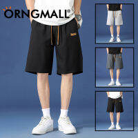 ORNGMALL M-4XL กางเกงขาสั้นคุณภาพสูงฤดูร้อนผู้ชายกางเกงขาสั้นเอวยางยืดทึบทรงหลวมกางเกงขาสั้นผู้ชายแบบลำลอง