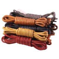 1 Pair Durable Round 6 Colors 4mm Thick Cotton Waxed Shoelace For Boots And Formal Shoes 80cm 100cm 120cm