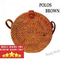 【Ready Stock】 ♞№ C23 Rattan Bag Diameter 1518 And 20Cm Brown Rattan Bag Original From Bali - Ks