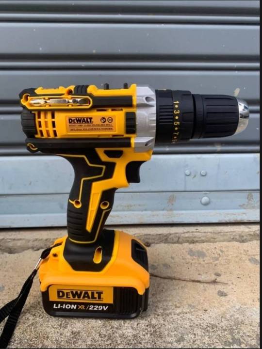 ส่งฟรี-ไม่ต้องใส่โค้ด-dewalt-229v-สว่านไร้สายแบตใหญ่-มาพร้อมอุปกรณ์ครบครัน-ใช้งาน-คู่่มือช่างทุกหน้างาน