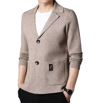 Mens knitted sales blazer cardigan