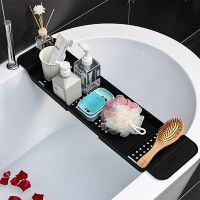 Bathtub Tray Storage Rack Shelf Tub Multi-Function Towel Organizer Retractable Bath Shelf In The Bathroom Bathtub Accessories