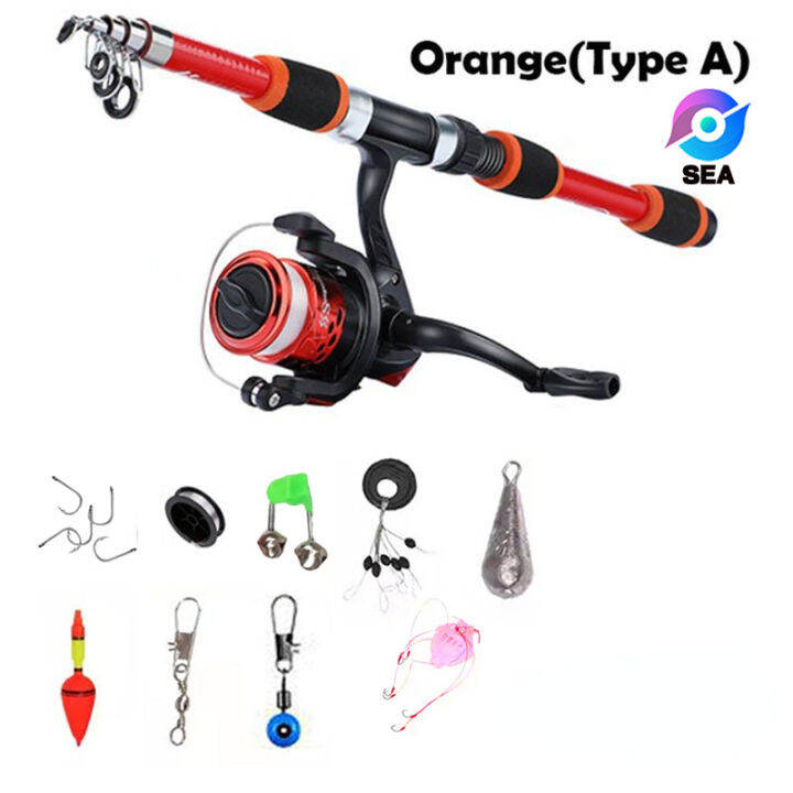 retcmall6-1-8m-เหยื่อตกปลา-rod-set-reel-สายตกปลาคุณภาพสูง-set