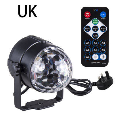 LED Disco Stage Light RGB Colorful Sound Control Ball 3W Rotating Strobe DJ Christmas Family Dance KTV Car Club Bar Performance