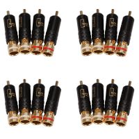 16Pcs Rca Locking Plugs Audio Video Connectors