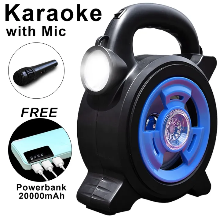 Premium Karaoke Bluetooth Speaker JPJ2 with Flashlight and Microphone Lazada PH