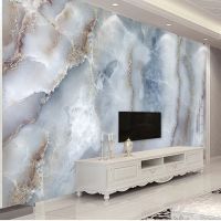 【CW】 Custom Size Abstract Marble Stone Wall Room Sofa TV Background Paper Mural