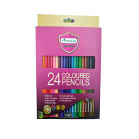 [รุ่นใหม่ สีสดกว่าเดิม] ดินสอสี ดินสอสีไม้  สีไม้ มาสเตอร์อาร์ต Master art ขนาด 24 สี แบบแท่งยาว 1หัว ( กล่อง )