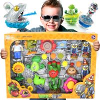 PLANTS VS ZOMBIES 2 PVZ Toys Complete Set Of Boys Anime Figure Combat gyro Childrens Dolls Kids Birthday Toy Gifts