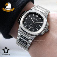 GRAND EAGLE นาฬิกาข้อมือผู้ชาย สายสแตนเลส รุ่น AE8014M - SILVER/BLACK