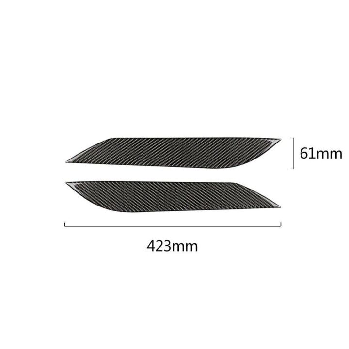 ที่ครอบตาแก้ไขขอบตาไฟหน้ารถไฟเบอร์คาร์บอน2ชิ้นสำหรับนิสสัน350z-2003-2009