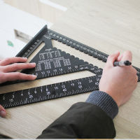 7 Triangle Angle Protractor Inch Metric Aluminum Alloy Speed Square Ruler Miter For Framing Building Carpenter Measuring Tools