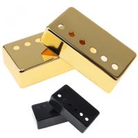 Laquitalo 2ชิ้น/ชุดกีตาร์โลหะฝาครอบ Humbucker Pickup 50/52มม. สำหรับกีต้าร์ LP สีดำ/