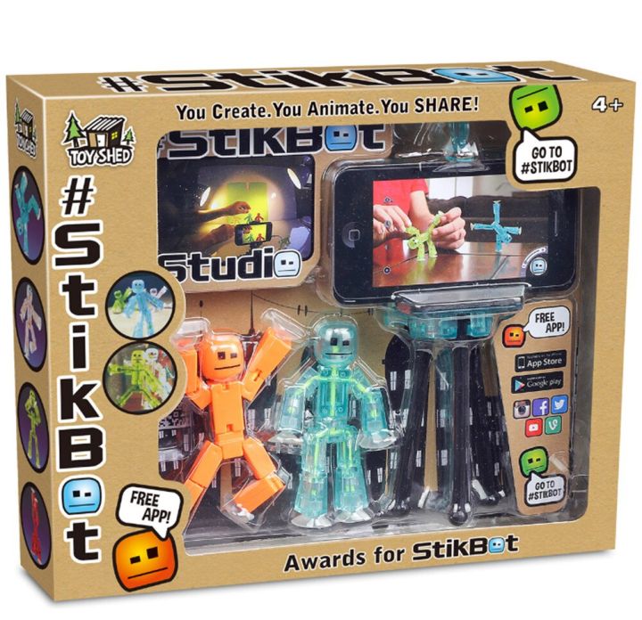 Stikbot หุ่น Sucker หุ่นไม้แบบหมุนข้อต่อได้ Freeze ตุ๊กตาขยับแขนขาได้การถ่ายทำของเล่นตัวการ์ตูนอนิเมชั่นขาตั้งกล้อง