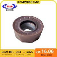 SENO 10pcs R4 RPMW0802MO RPMW0802 MO EP6350 มิลลิ่งคาร์ไบด์แทรกเครื่องมือสําหรับเครื่องตัด Face Mill EMR Series เครื่องมือเครื่อง CNC