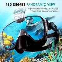 Snorkel Mask Foldable Diving Mask Set With Dry Top System And Camera Mount, Anti-Fog Professional Snorkeling Gear