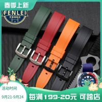 2023 new Soft quick-release rubber strap suitable for Rolex Water Ghost Tissot Citizen 20mm waterproof sports non-stick gray strap