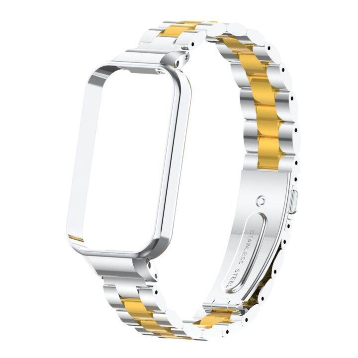 สำหรับสายรัด-xiaomi-redmi-smart-band-2กำไลโลหะสแตนเลสสตีลสายนาฬิกาข้อมือ-สายรัดเคสสำหรับ-redmi-band-2