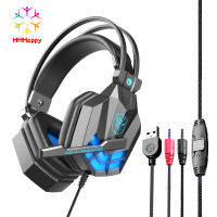 Sy850 Luminous Gaming Headset Noise Cancelling Soft Earmuff Headphones With Microphone For Smartphones Pc