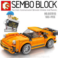 บล็อกตัวต่อรถแข่ง รถสปอร์ต พร้อมมินิฟิกเกอร์ 1 ตัว SEMBO BLOCK 607015 จำนวน 185 ชิ้น