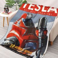 Fallout 4 Tesla Rock O Bot 10 Number 1 Hits Throws Blankets Collage Flannel Ultra-Soft Warm picnic blanket bedspread on the bed