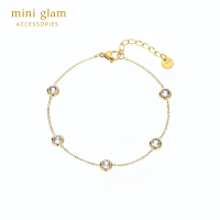 Miniglam Charlotte Crystal Chain Bracelet (Gold) สร้อยข้อมือคริสตัล รุ่นชาร์ลอต สีทอง