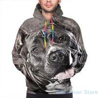 บุรุษ Hoodies Sweatshirt สำหรับผู้หญิงตลก Staffordshire Terrier อเมริกัน-พิมพ์ลายพนักงานเสื้อมีฮู้ดลำลอง Streatwear