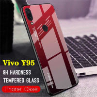 ส่งจากไทย Case VIVO Y95 เคสกระจก เคสกันกระแทก เคสวีโว่ เคสกระจกไล่สี ขอบนิ่ม เคสกระจกสองสี