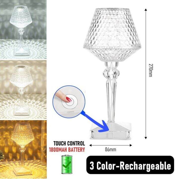 โคมไฟ-usb-บนโต๊ะเพชร-led-โคมไฟตั้งโต๊ะสัมผัสโคมไฟตกแต่งคริสต์มาสแท่งฉายภาพคริสตัลไฟอ่านหนังสือป้องกันดวงตาไฟกลางคืนบ้าน