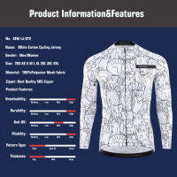 KEMALOCE White Cycling Jersey MTB Jersey 2021 Bicycle Team Cycling Shirt Men Long Sleeve Bike Wear Summer Premium Cycle Clothes