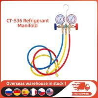 ชุดเครื่องวัดค่าสัมประสิทธิ์สารทำความเย็น CT-536อุปกรณ์เครื่องปรับอากาศสายยางพร้อมตะขอ,2023ใหม่สำหรับ R12 R22 R404A R134A