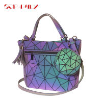 2021 New Tassel Women Shoulder Bags Set Geometric Luminous Purse and Handbags Bag Luxury brand Female Folding Bag Bolsa Dropping