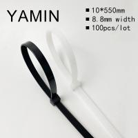 10x550mm 8.8mm Width Multi-Purpose Self-Locking Cable Ties Nylon Zip Wire Tie-Wraps Heavy Duty Strong And Durable 100PCS/pack