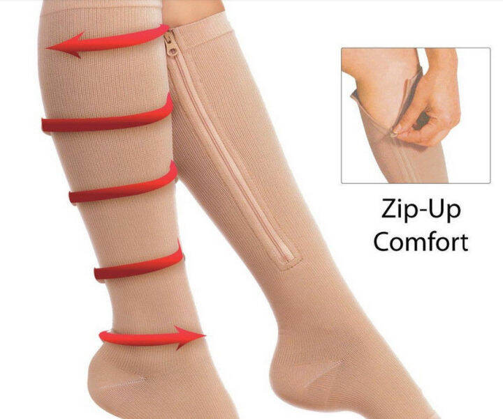 men-women-compression-zip-sox-socks-zipper-leg-support-unisex-open-toe-knee-socks