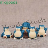 【hot sale】 ♦☞ B09 MXGOODS 5 Pcs/lot Anime Figure Mini Character Decoration Model Pokemon Cartoon Original Children Gift 4CM Snorlax Action Toy Figures Model Toys