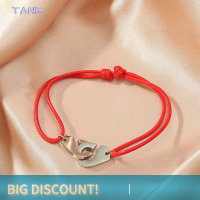 ?【Lowest price】TANG เทรนด์ไทเทเนียมกุญแจมือสร้อยข้อมือเสน่ห์หนังเชือกผู้หญิงสร้อยข้อมือแฟชั่นเครื่องประดับ accesorie PARTY Gift