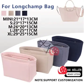 LouisWill Felt Insert Bag Cosmetic Bag Handle Bag Liner Bag Organizer Felt  Cloth Makeup Bag Support Handbag lining Portable Insert Purse Bags Fits For  Longchamp Handbag