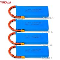 1-4ชิ้น7.4V 2300Mah 25C XT30ลิเธียมโพลีเมอร์แบบชาร์จไฟได้สำหรับบัก6โดรน RC อะไหล่8ชิ้น